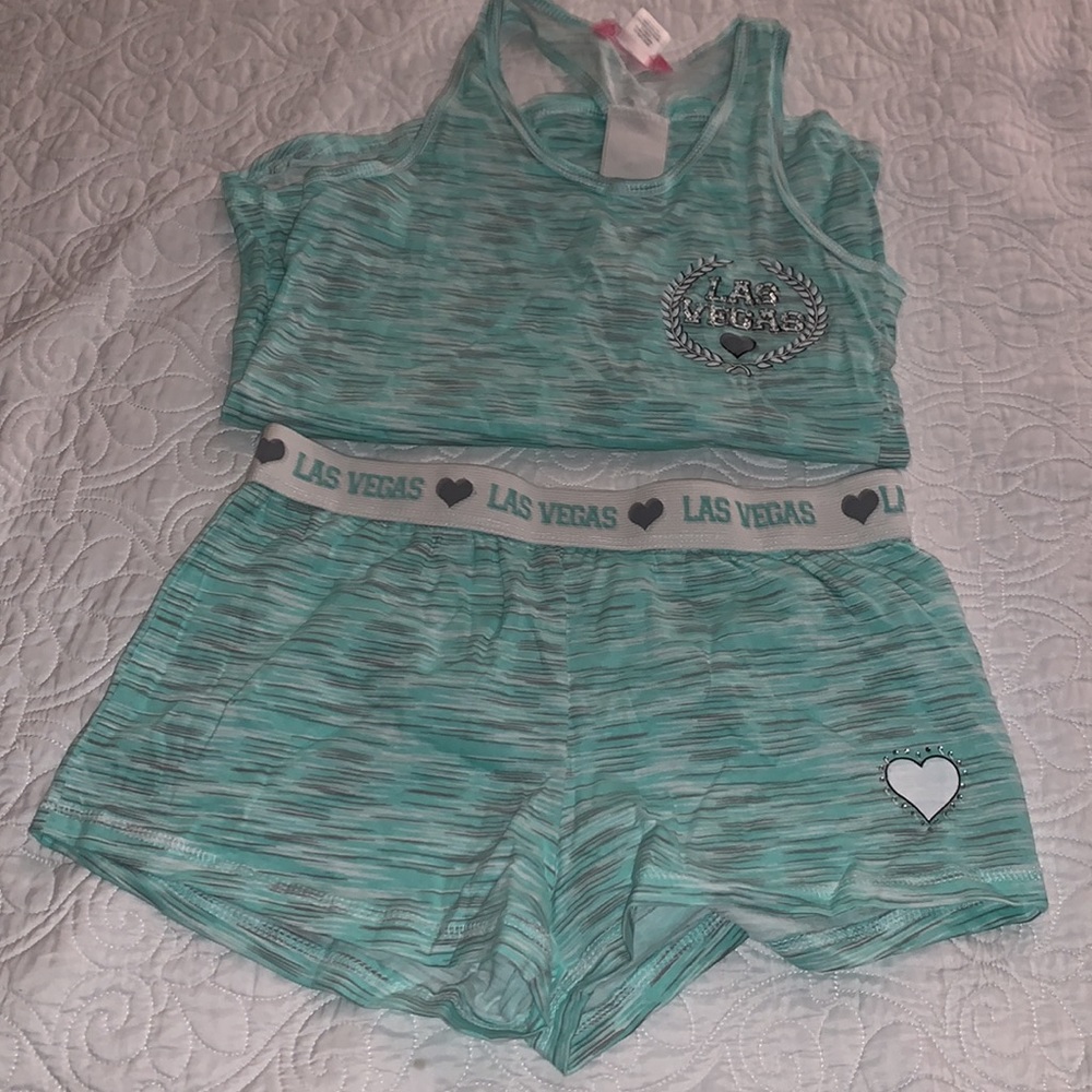 Las Vegas Tank and Shorts PJ Set size M